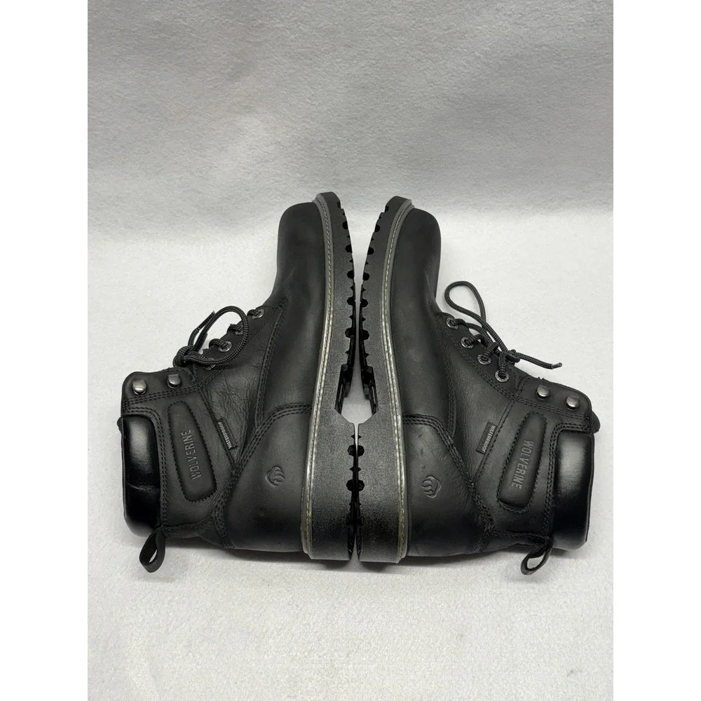 Wolverine Floorhand Waterproof Leather Work Boots Black W10691 Mens 10.5 EW